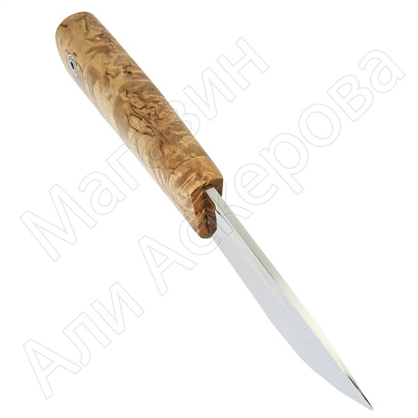 Шкуросъемный нож Якут (сталь N690, рукоять карельская береза)