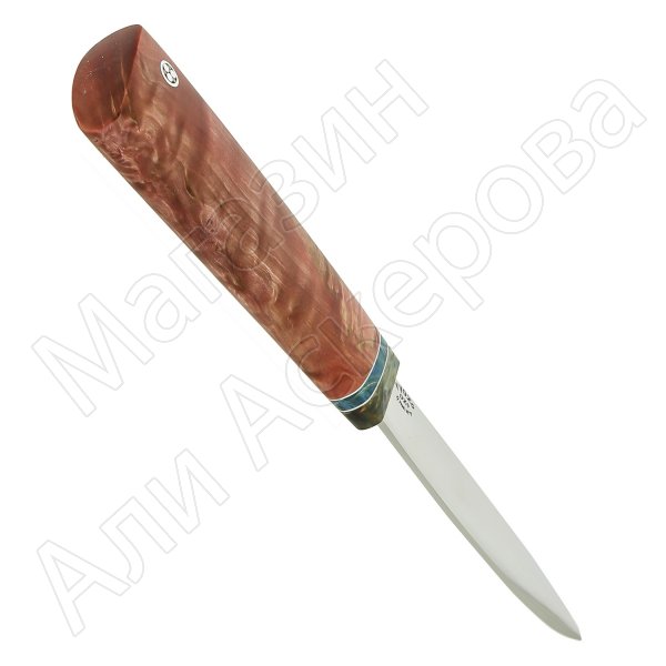 Нож Якут средний (сталь Х12МФ, рукоять стабилизированная карельская береза)