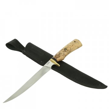 Нож Филейный большой (сталь Х12МФ, рукоять карельская береза)