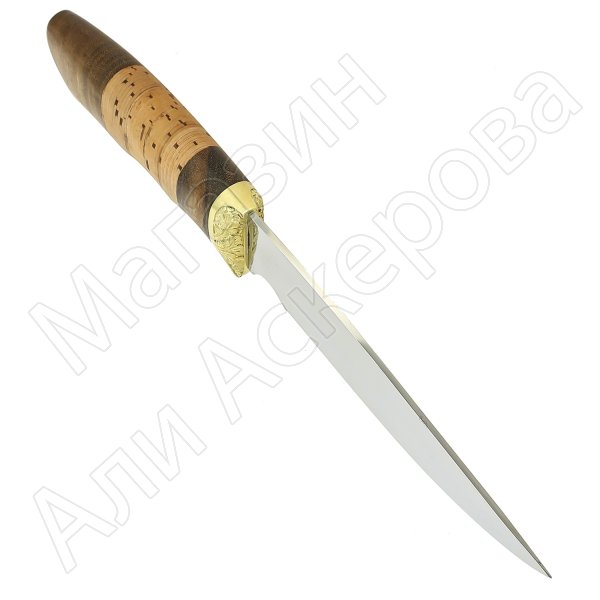 Нож Легионер (сталь 65Х13, рукоять береста, орех)