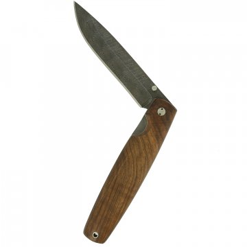 Складной нож Якут (дамасская сталь, рукоять орех)