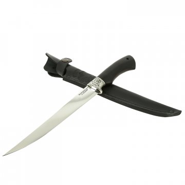 Нож Филейный-1 (сталь Х12МФ, рукоять черный граб)