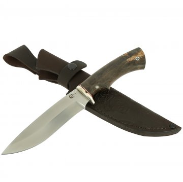 Нож Близнец (сталь D2, рукоять стабилизированная карельская береза)