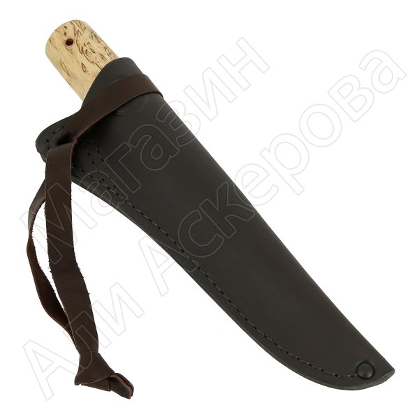 Нож Якутский средний (дамасская сталь, рукоять карельская береза)