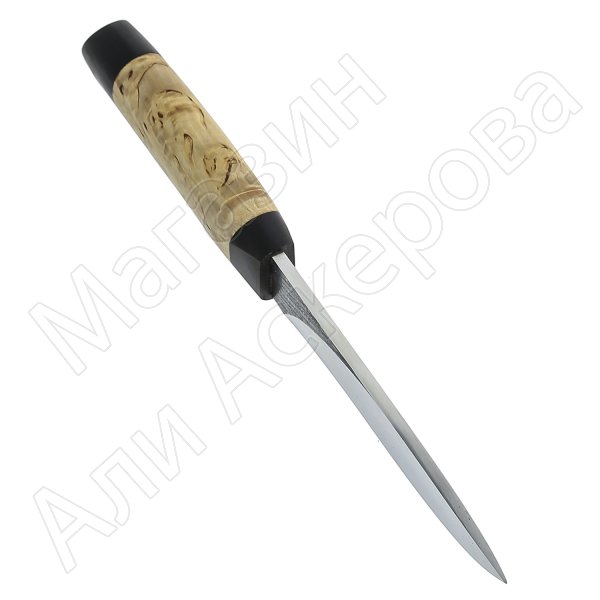 Нож Мурена (сталь Х12МФ, следы ковки, рукоять карельская береза, граб)