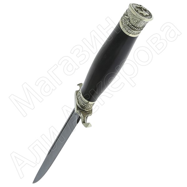 Нож Финка Морская (сталь дамасская, рукоять граб)