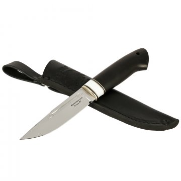 Нож Бекас (сталь D2, рукоять акрил, черный граб)