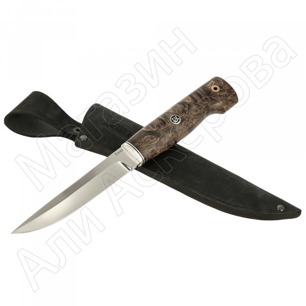 Нож Финский (сталь Elmax, рукоять стабилизированная карельская береза)