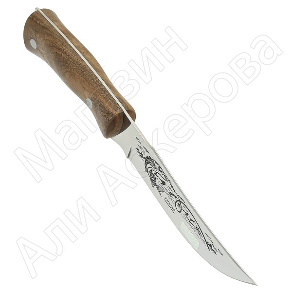Кизлярский нож туристический Рыбак-2 (сталь AUS-8, рукоять орех)