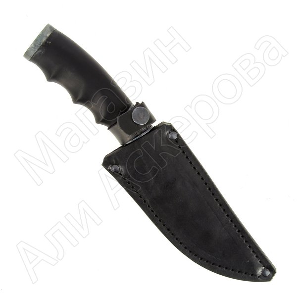 Кизлярский нож разделочный Мустанг (дамасская сталь, рукоять черный граб)