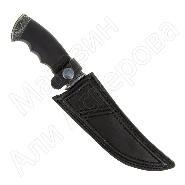 Кизлярский нож разделочный Жало (дамасская сталь, рукоять черный граб)