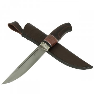 Нож Егерь Ворсма (сталь Bohler K340, рукоять черный граб, карельская береза)