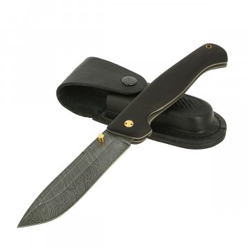 Складной нож Эртиль-2 (дамасская сталь, рукоять черный граб)