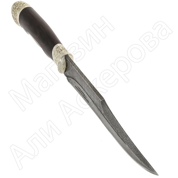 Нож Гюрза (дамасская сталь, рукоять граб)