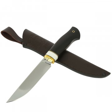 Нож Кайман (сталь D2, рукоять акрил, черный граб)