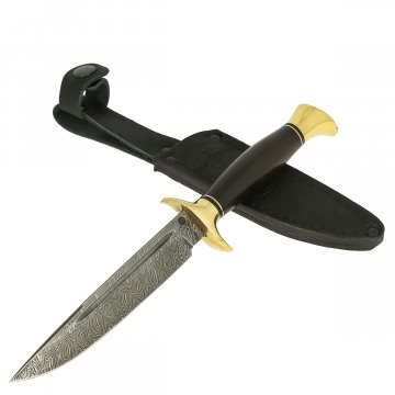 Нож Норвежец (дамасская сталь, рукоять Черный граб)