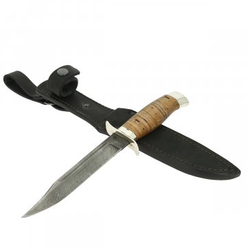 Нож НР-40 (дамасская сталь, рукоять береста)