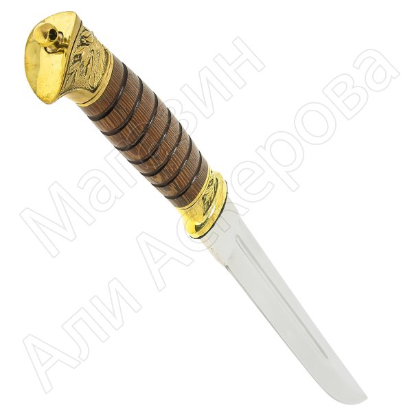 Нож пластунский (сталь 65Х13, рукоять венге, худож. литье)