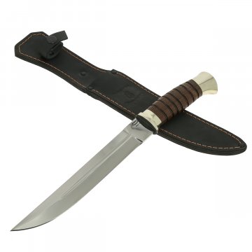 Нож пластунский (сталь 65Х13, рукоять венге, худож. литье)