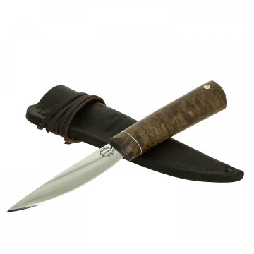 Нож Якутский малый (сталь Х12МФ, рукоять стабилизированная карельская береза)