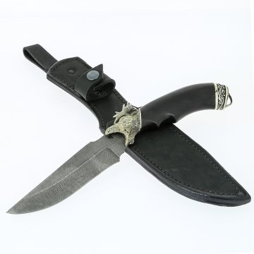 Нож Гарсон (дамасская сталь, рукоять черный граб)