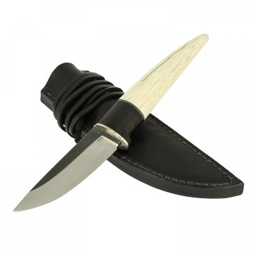 Нож Рыбка (сталь 110Х18, рукоять рог оленя, черный граб)