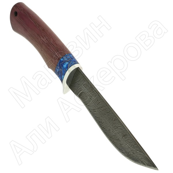 Нож Южный (дамасская сталь, рукоять амарант, композит)