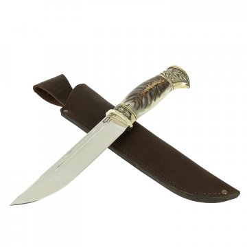 Нож пластунский Витязь-2 (сталь Х12МФ, рукоять акрил, шишка, худож. литье)