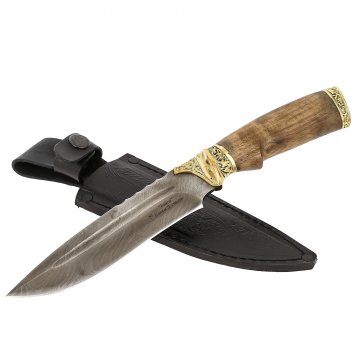 Нож Тайга (дамасская сталь, рукоять граб)