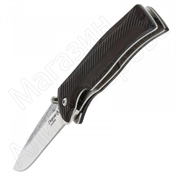 Складной нож Гюрза (сталь Х12МФ, рукоять черный граб)