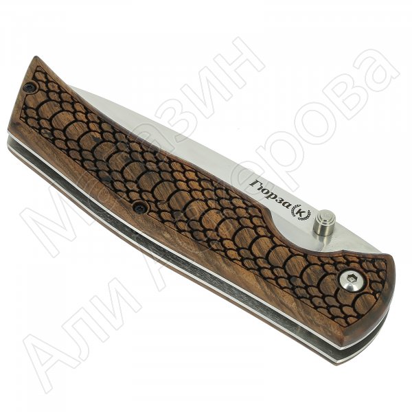 Складной нож Гюрза (сталь Х50CrMoV15, рукоять орех)