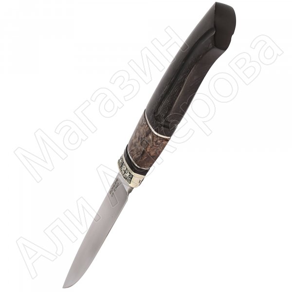 Нож Гид (сталь K340, рукоять черный граб, карельская береза)
