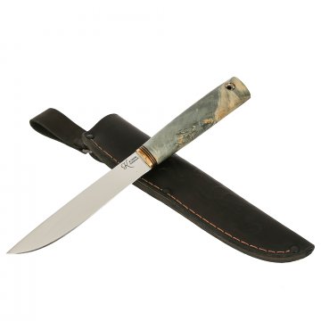 Нож Якут (сталь Х12МФ, рукоять стабилизированная карельская береза)