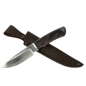 Нож Сокол (сталь Х12МФ, рукоять стабилизированная карельская береза)
