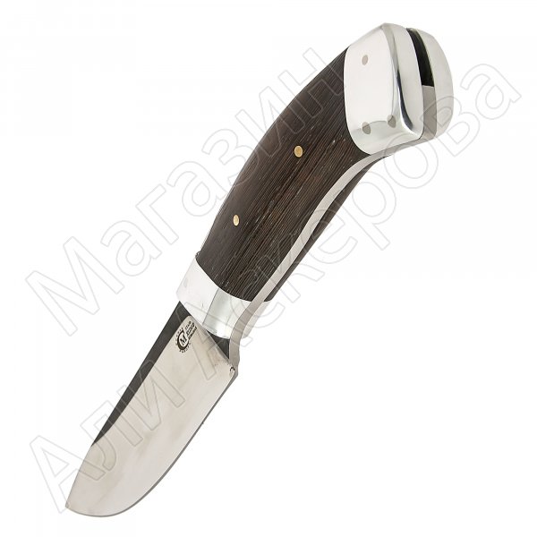 Нож Кайман со шкуросъемом (сталь Х12МФ, рукоять венге)