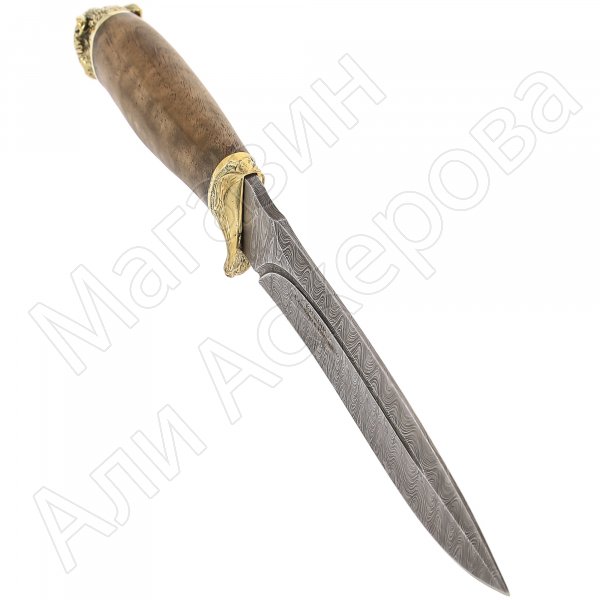 Кизлярский нож разделочный Борз (дамасская сталь, рукоять граб)