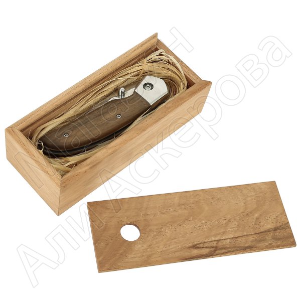 Деревянный футляр-пенал для складного ножа (16х6.5 см)