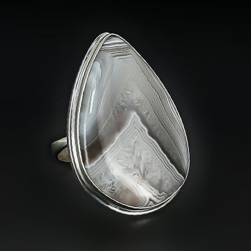 Серебряное кольцо авторская работа (агат)