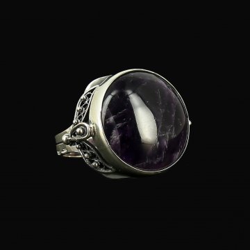 Серебряное кольцо (аметист)