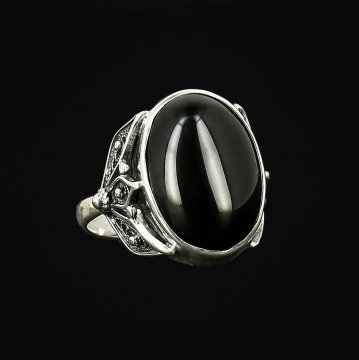 Серебряное кольцо (агат)