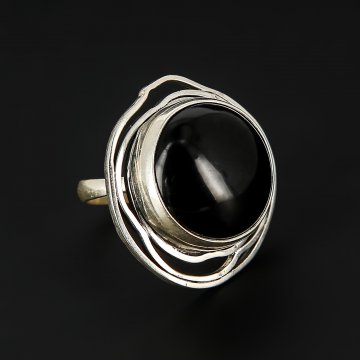 Серебряное кольцо (агат)