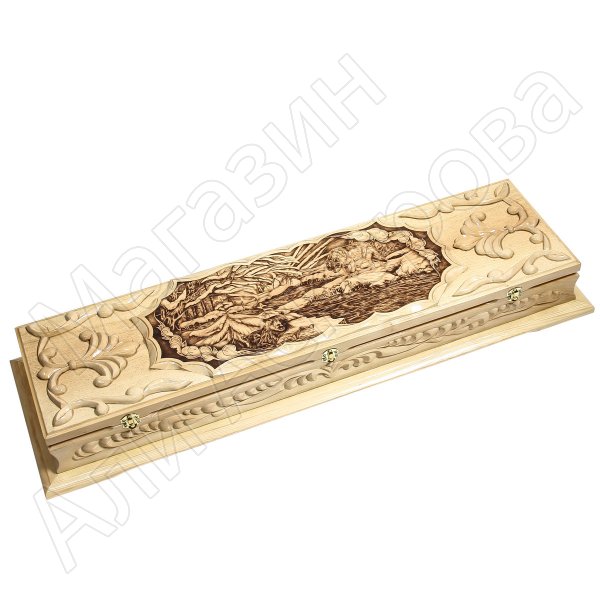 Кизлярский шашлычный набор ручной работы в деревянном кейсе