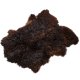 Натуральная козья шкура (цвет - темно-коричневый, длинный ворс, ручная выделка)