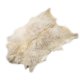 Натуральная козья шкура (цвет - белый, длинный ворс, ручная выделка)