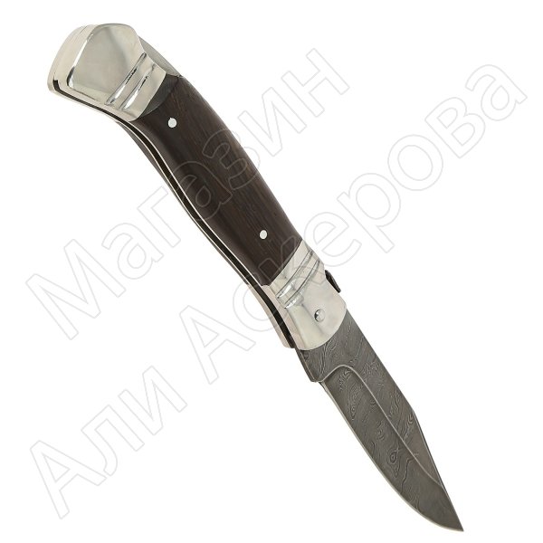 Складной нож Каюр (дамасская сталь, рукоять венге)
