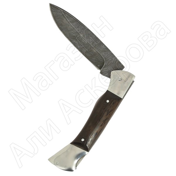 Складной нож Снайпер (дамасская сталь, рукоять венге)