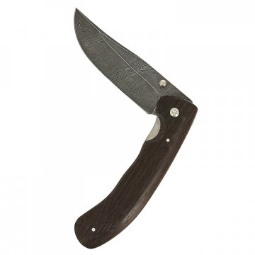 Складной нож Таежник (дамасская сталь, рукоять венге)