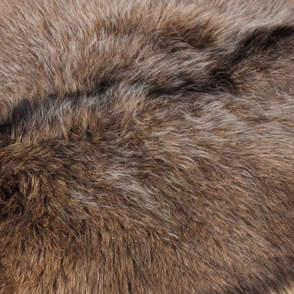 Натуральная козья шкура (цвет - бурый, длинный ворс, ручная выделка)