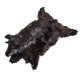 Натуральная козья шкура (цвет - темно-коричневый, короткий ворс, ручная выделка)