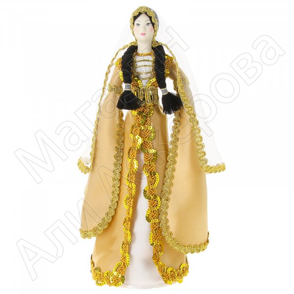 Керамическая кукла в национальном кавказском костюме (большая)